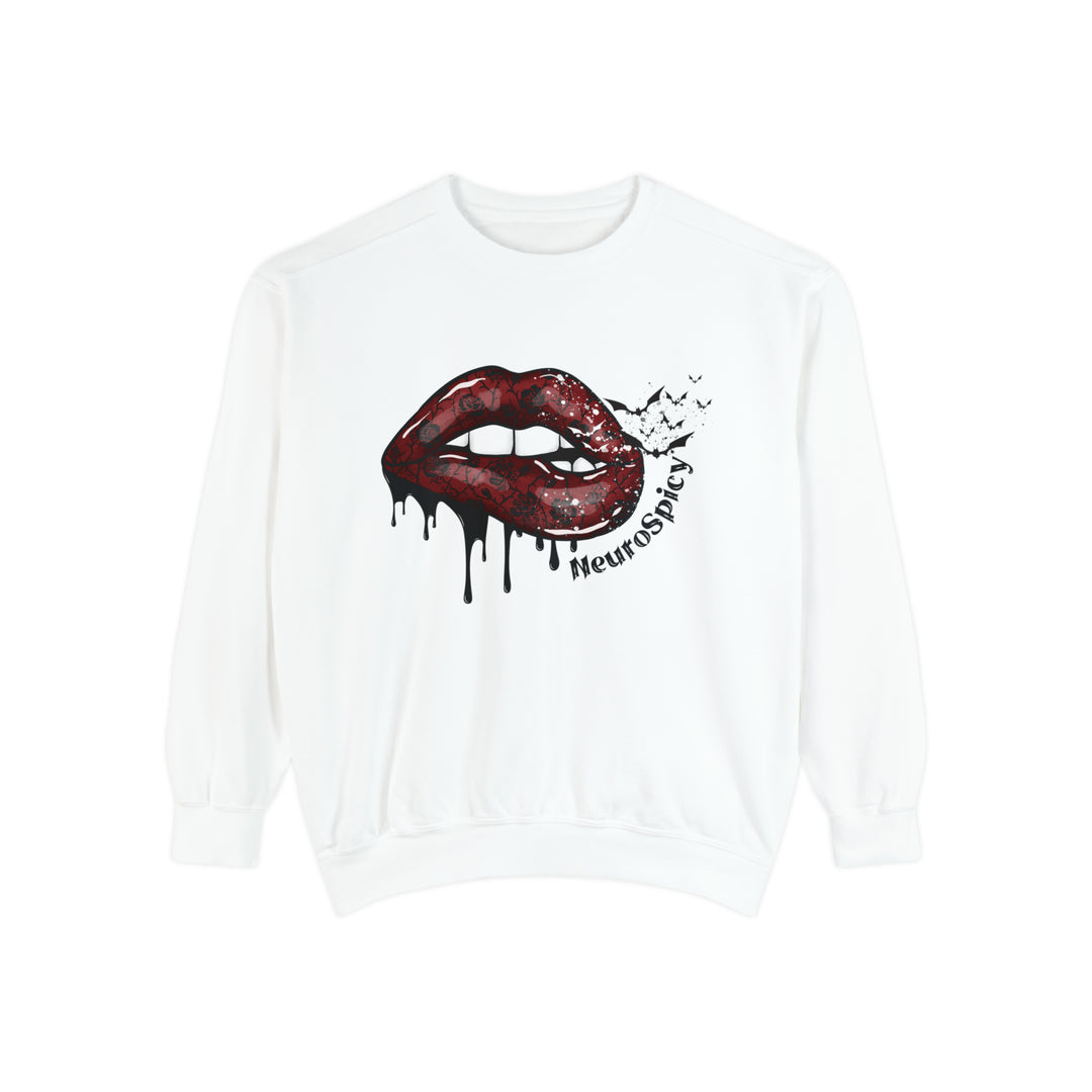 Comfort Colors Lips and Bats Neurospicy Sweatshirt