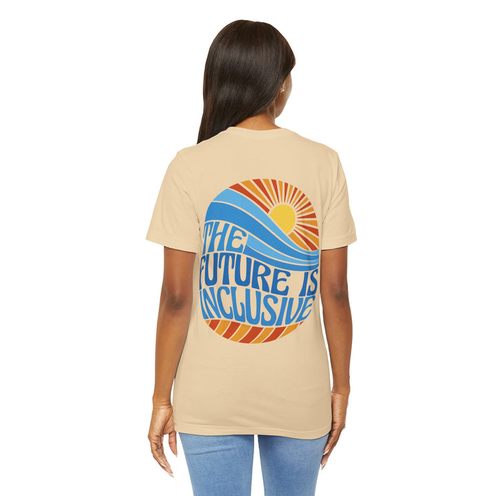 Adult The Future Is Inclusive Groovy Front and Back Sun Tee