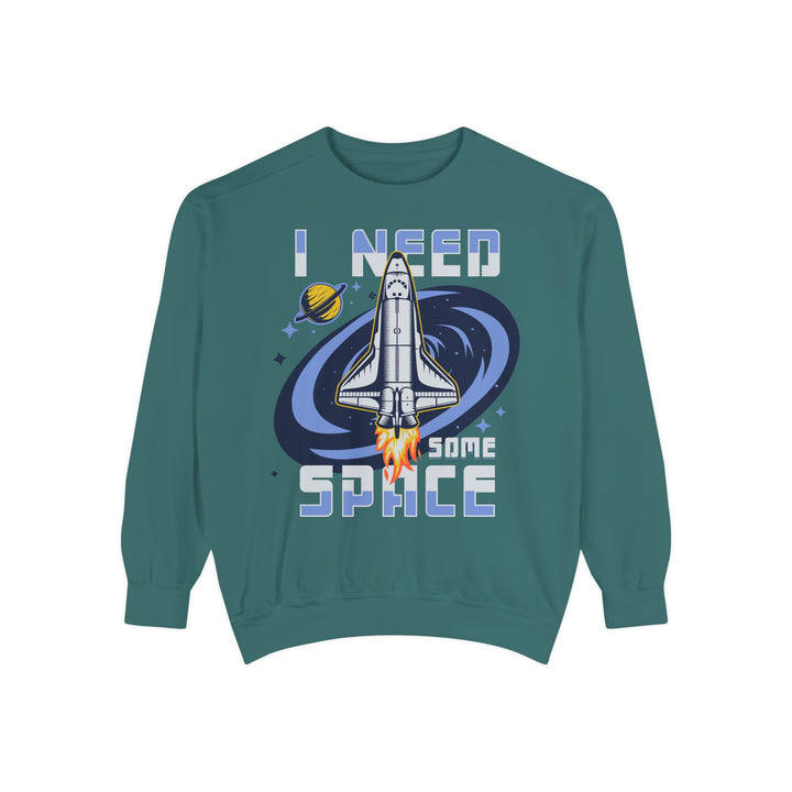 Adult I Need Some Space Rocket Comfort Colors Sweatshirt