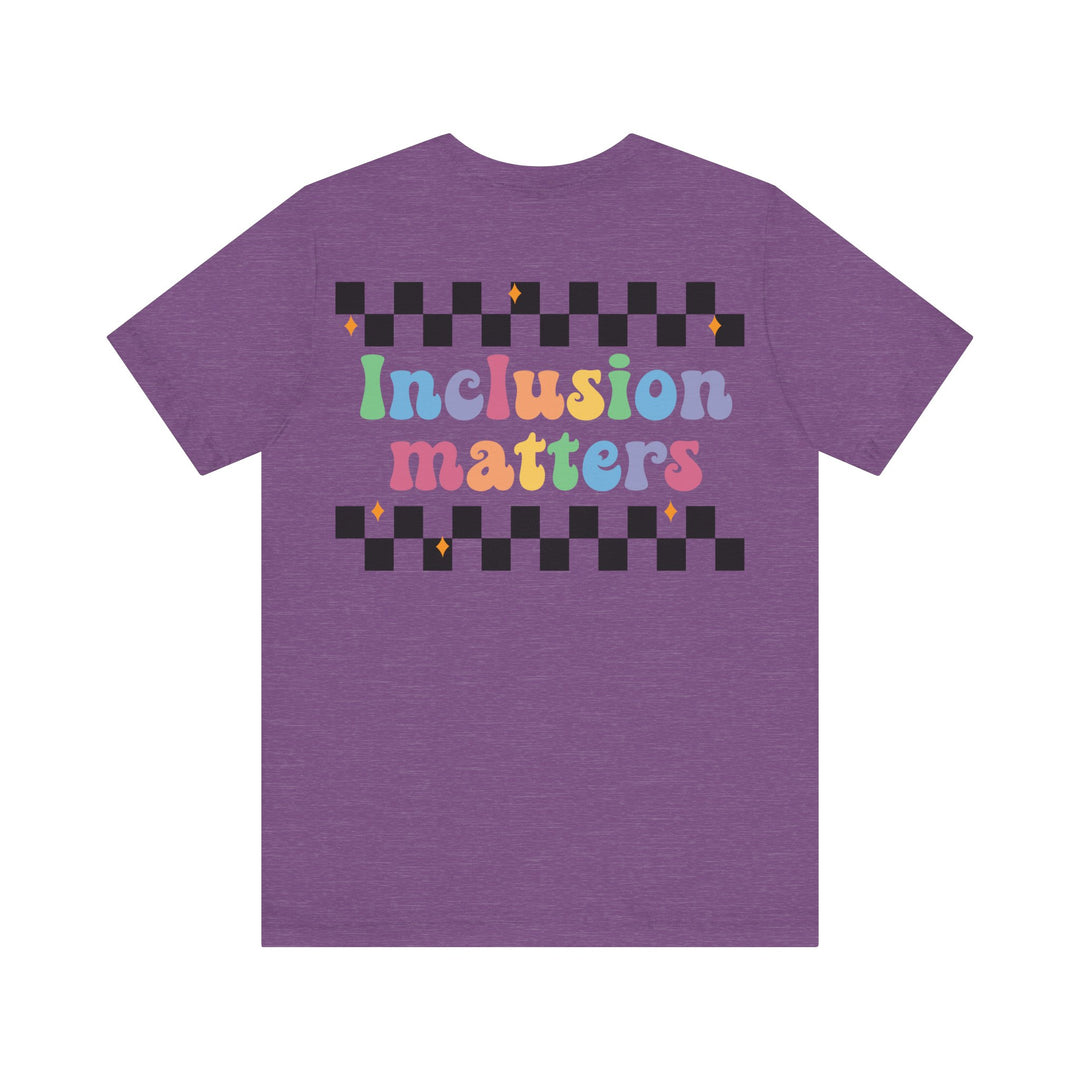 Adult Inclusion Matter Checkerboard Front and Back Tee