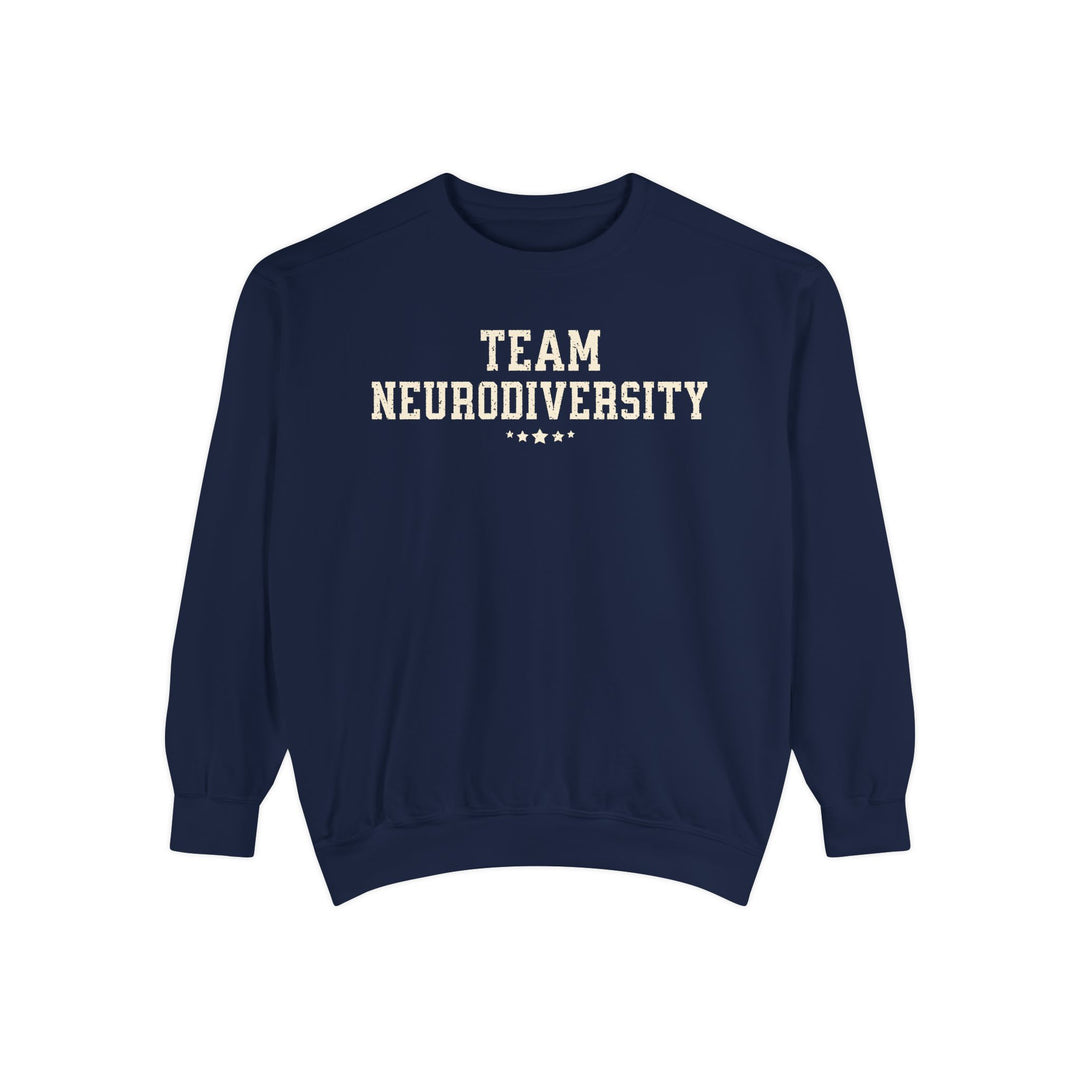 Adult Team Neurodiversity Distressed Comfort Colors Sweatshirt