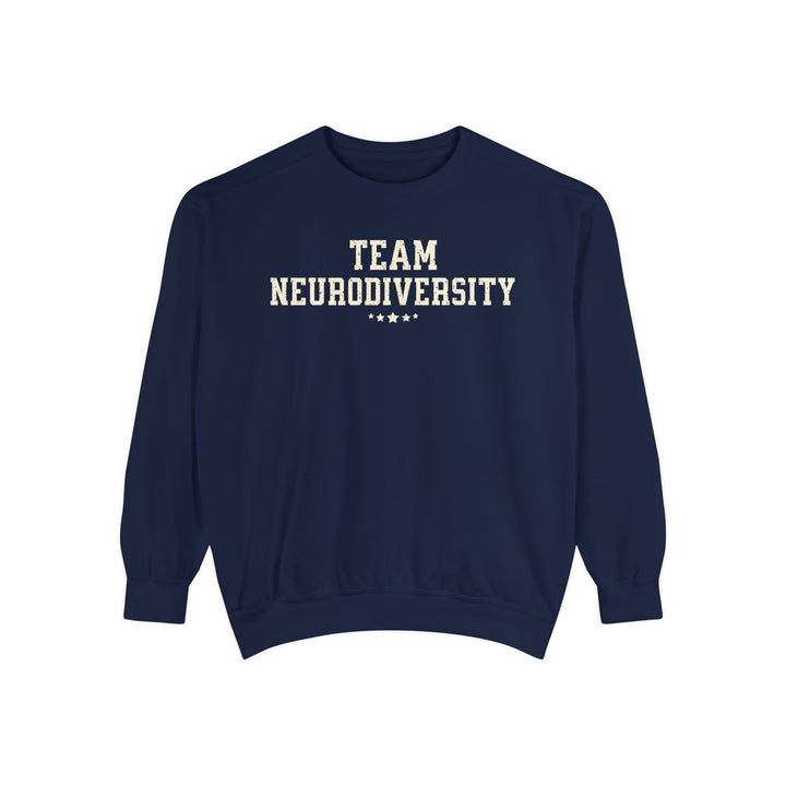 Adult Team Neurodiversity Distressed Comfort Colors Sweatshirt