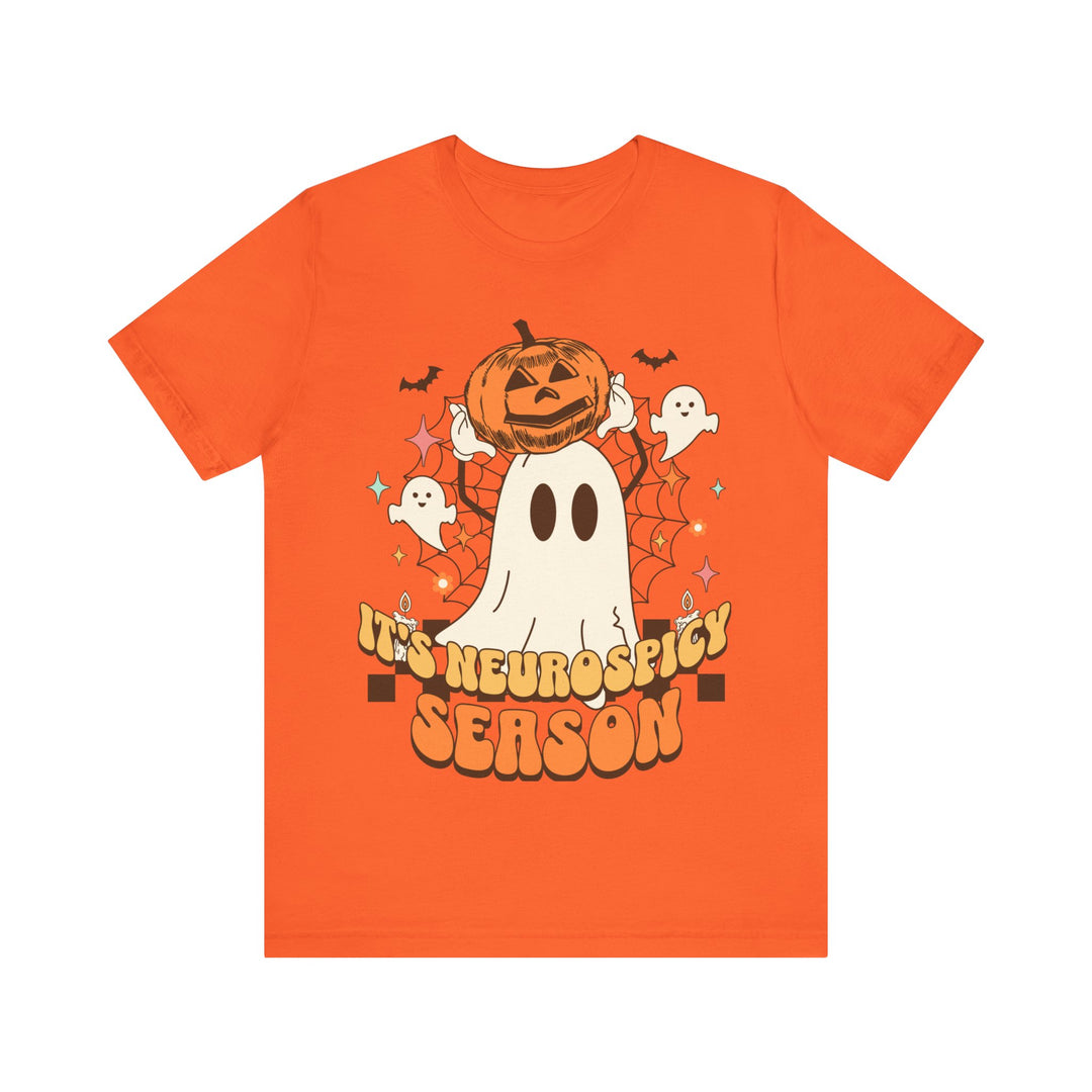 Adult Its Neurospicy Season Ghost and Pumpkin Tee