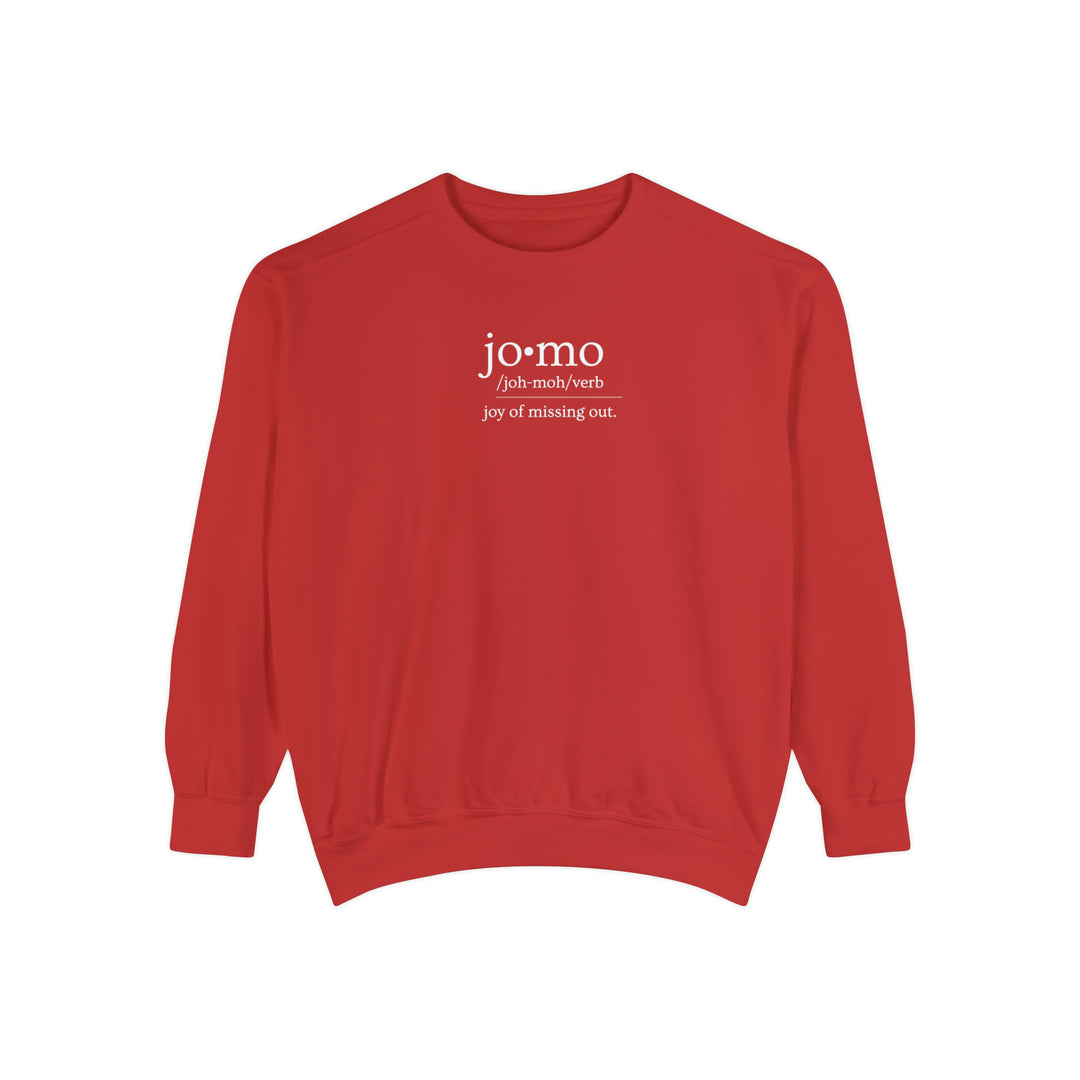 Comfort Colors JOMO Sweatshirt White Text