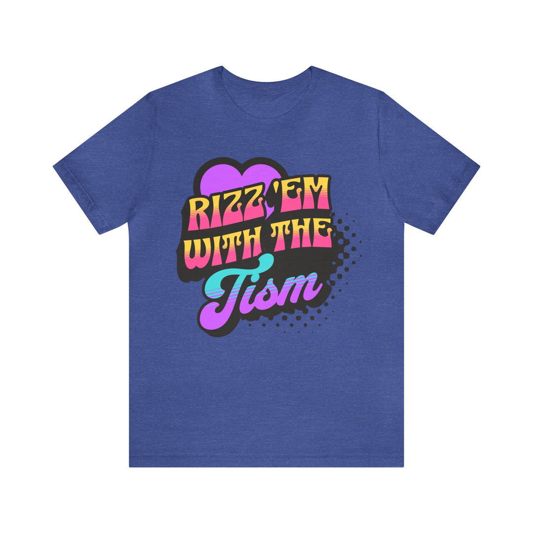 Adult Rizz 'Em With The Tism Purple Heart Tee