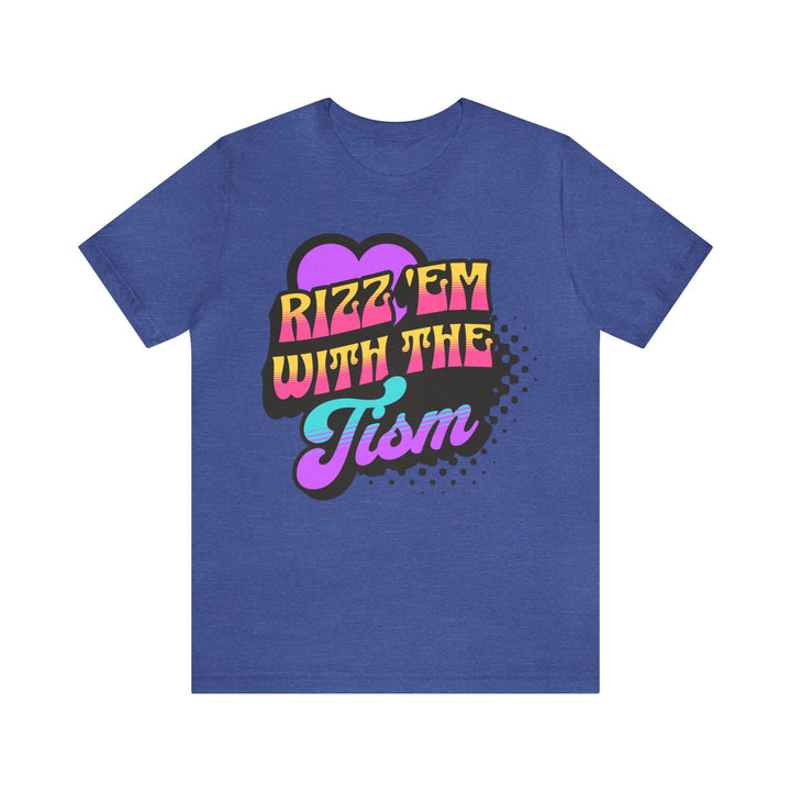 Adult Rizz 'Em With The Tism Purple Heart Tee