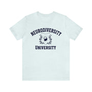 Neurodiversity University Beautiful Mind Navy Blue Text Tee