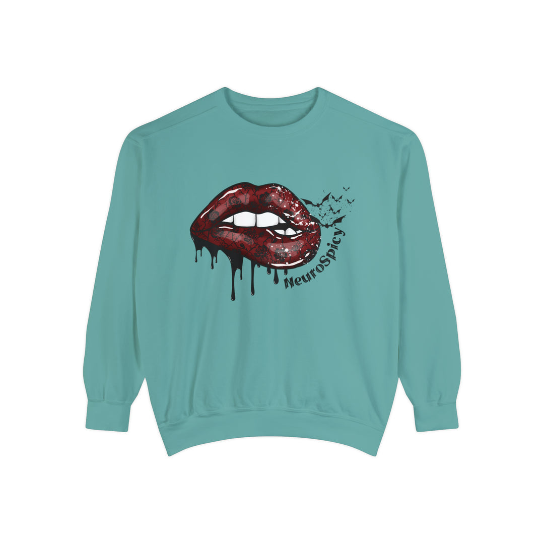 Comfort Colors Lips and Bats Neurospicy Sweatshirt