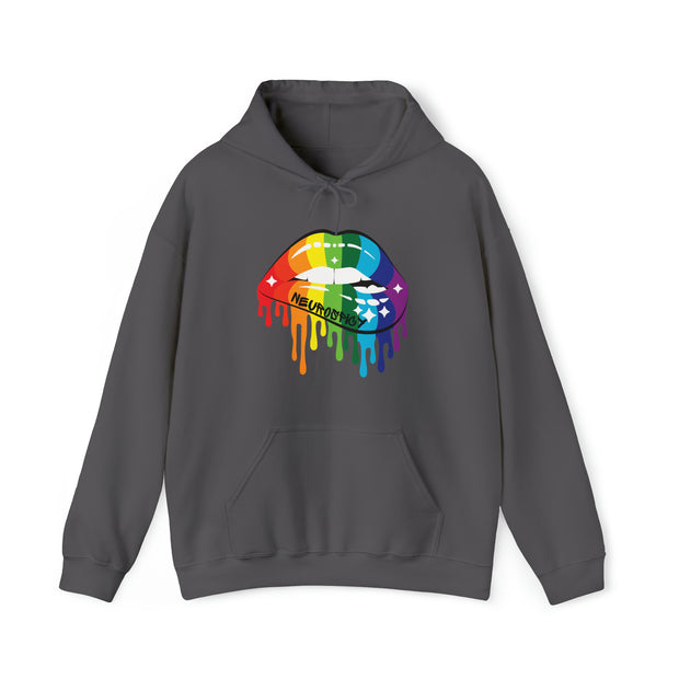 Neurospicy Rainbow Lips Hoodie