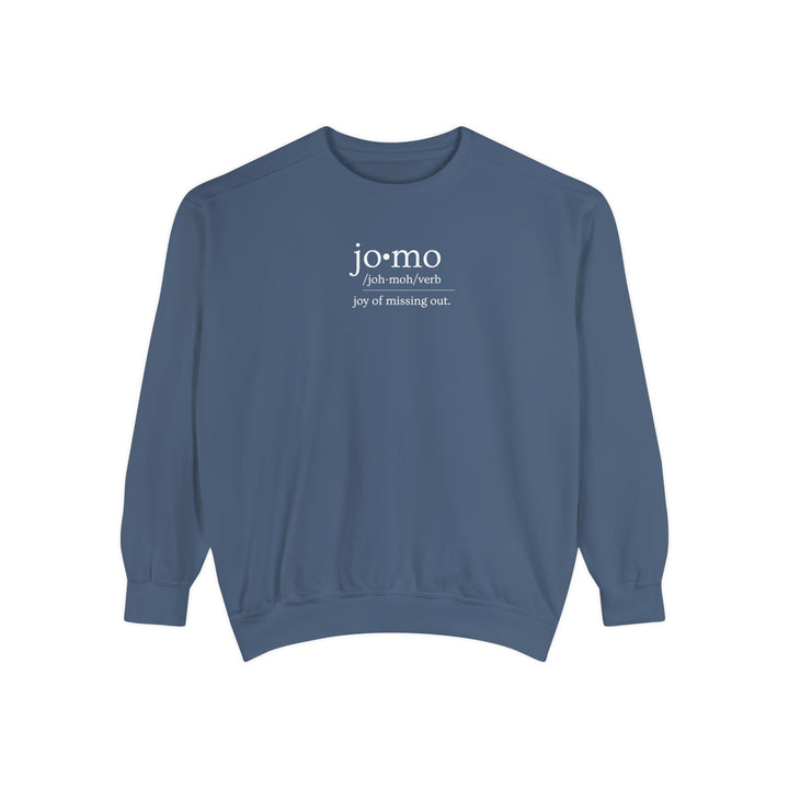 Comfort Colors JOMO Sweatshirt White Text