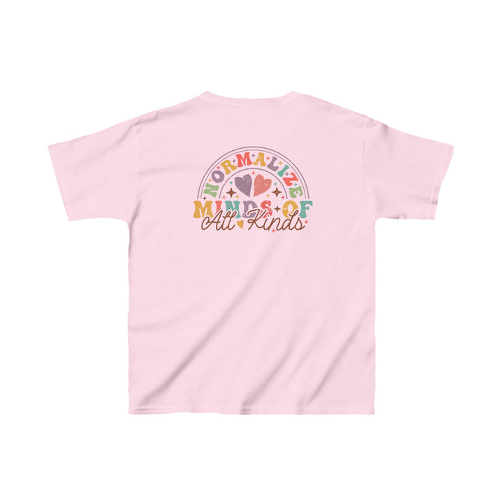 Kids Normalize  Minds of all Kinds Rainbow Front and Back Tee