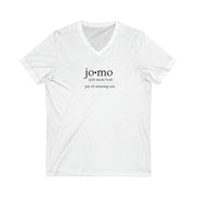 JOMO V-Neck Tee Black Text