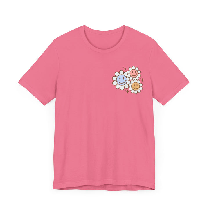 Adult Be Kind to Your Mind Smiling Daisy Front and Back Tee