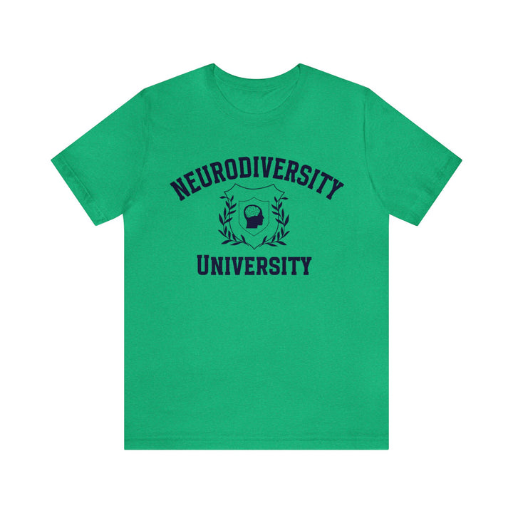 Adult Neurodiversity University Beautiful Mind Navy Blue Text Tee