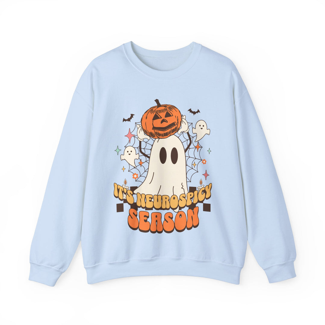 Adult Its Neurospicy Season Ghost and Pumpkin Sweatshirt