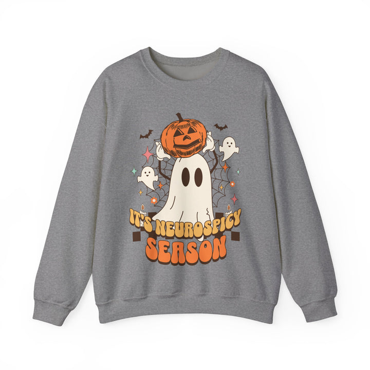 Adult Its Neurospicy Season Ghost and Pumpkin Sweatshirt