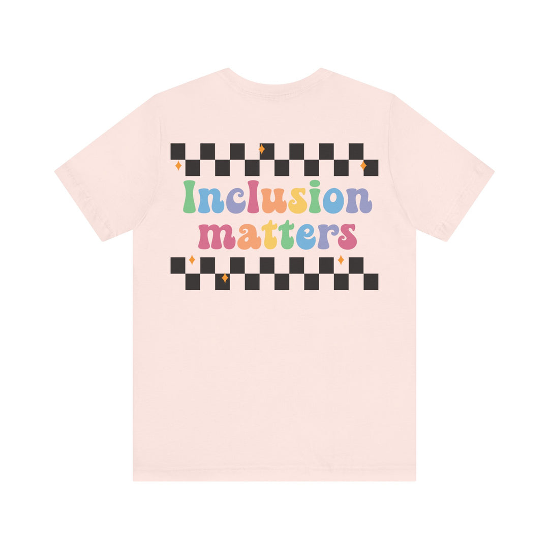 Adult Inclusion Matter Checkerboard Front and Back Tee