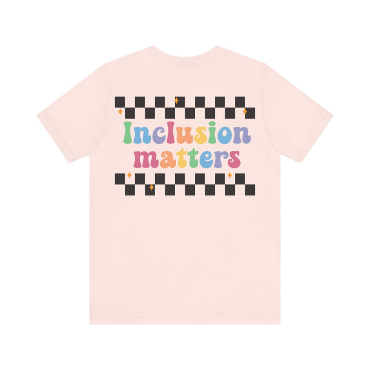 Adult Inclusion Matter Checkerboard Front and Back Tee