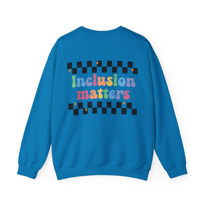 Adult Inclusion Matter Checkerboard Front and Back Sweatshirt