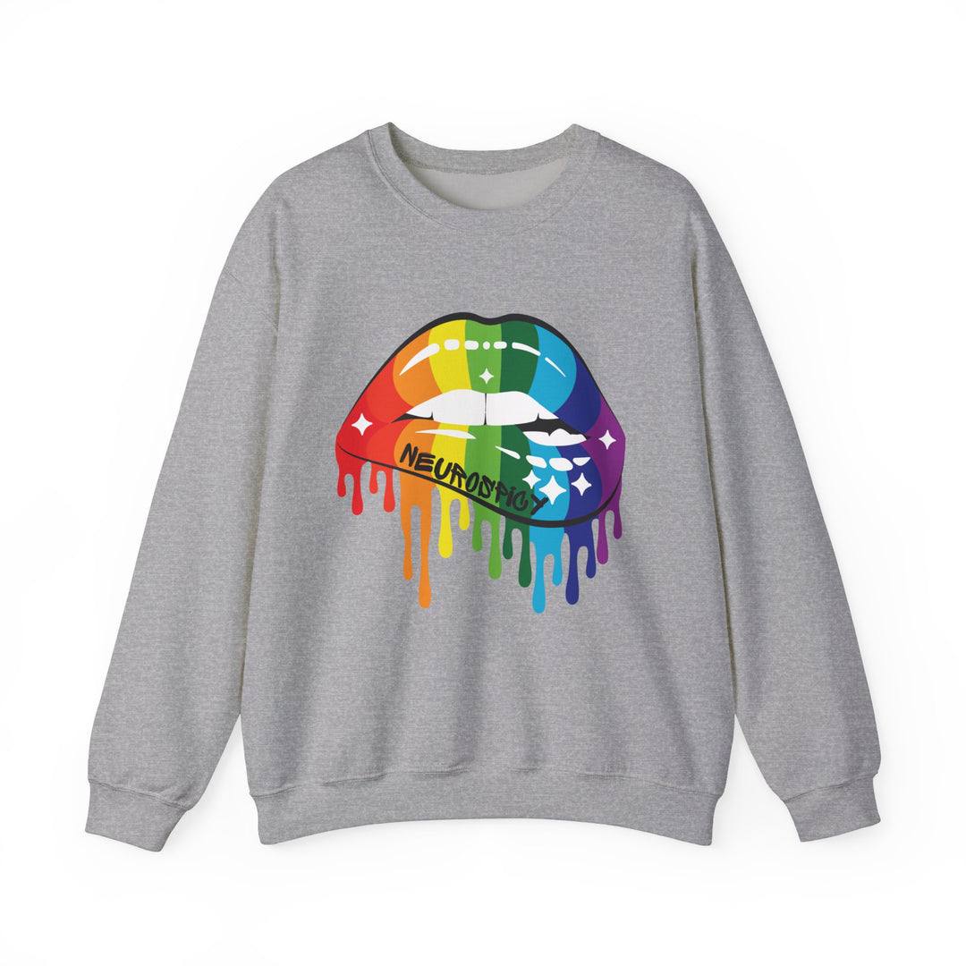 Neurospicy Rainbow Lips Sweatshirt