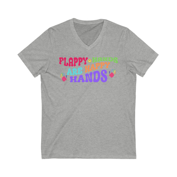 Flappy Hands are Happy Hands V-Neck Tee
