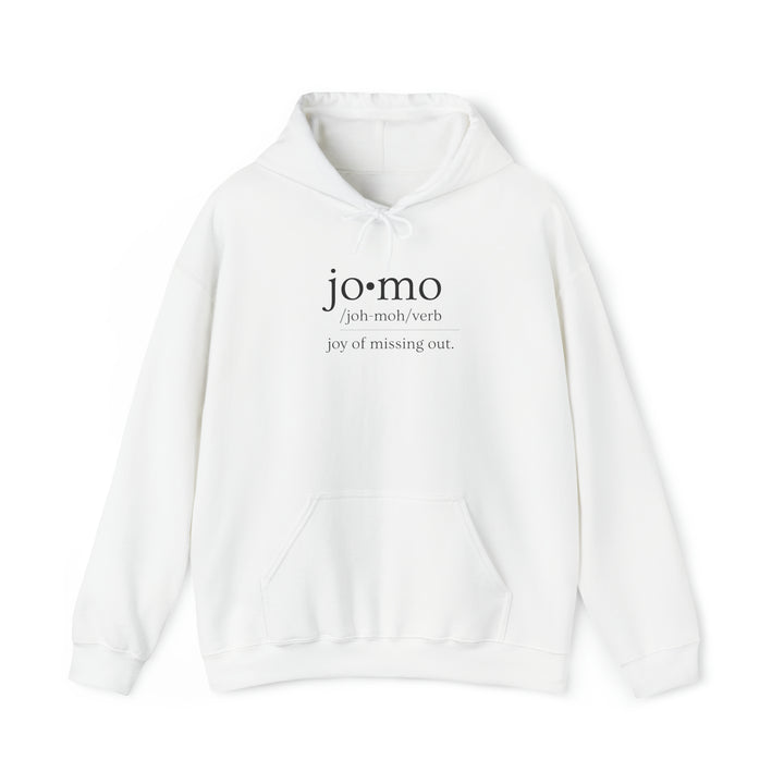 JOMO Hoodie Black Text