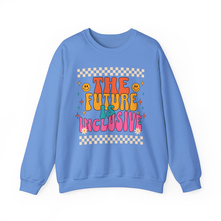 Adult Groovy The Future is Inclusive Sweatshirt