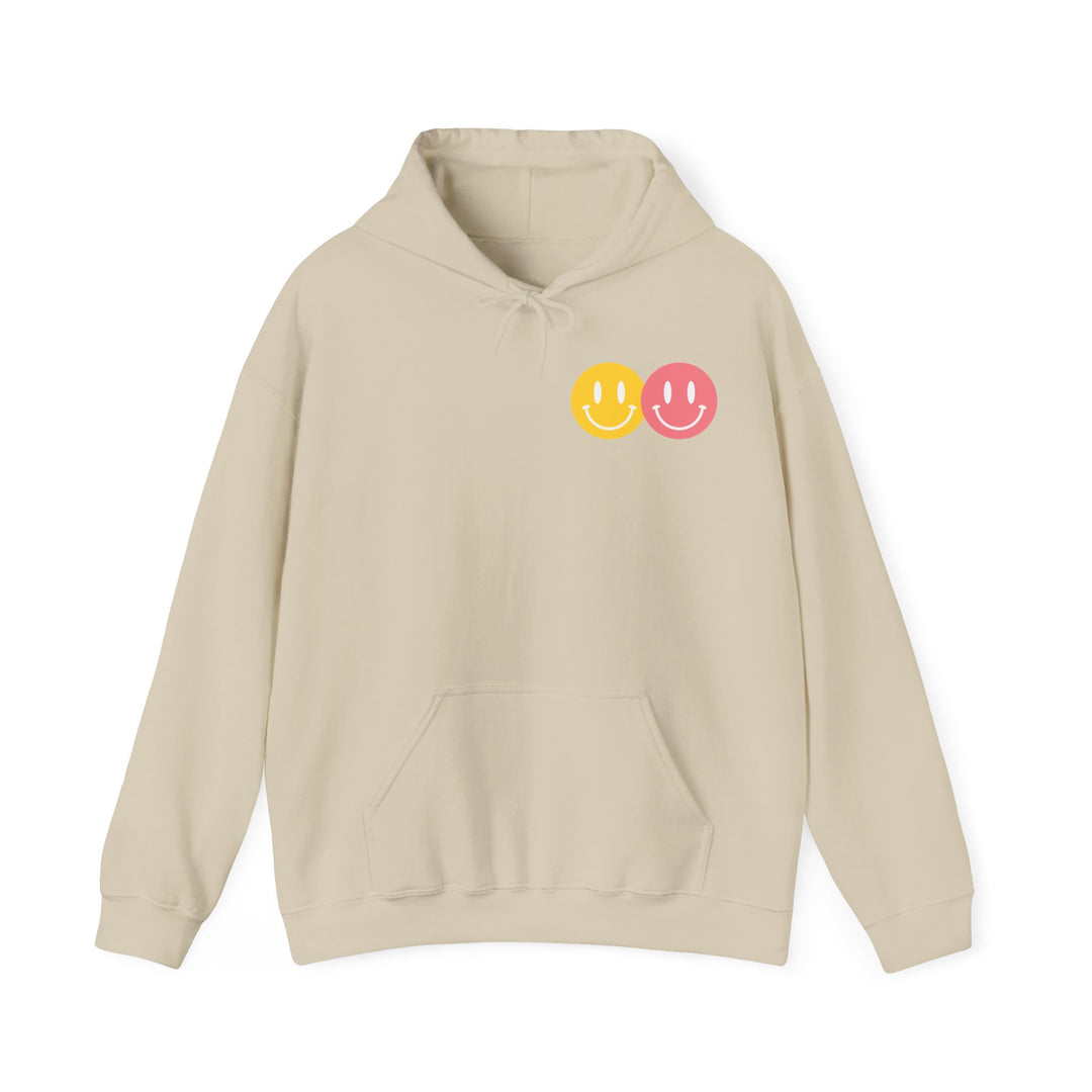 Adult Peace Love Equality Hope Inclusioin Smileys Front and Back Hoodie