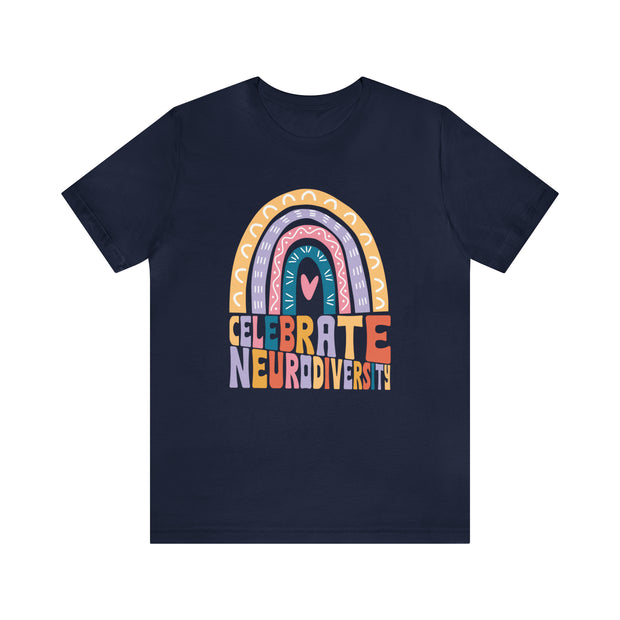 Celebrate Neurodiversity Rainbow Tee