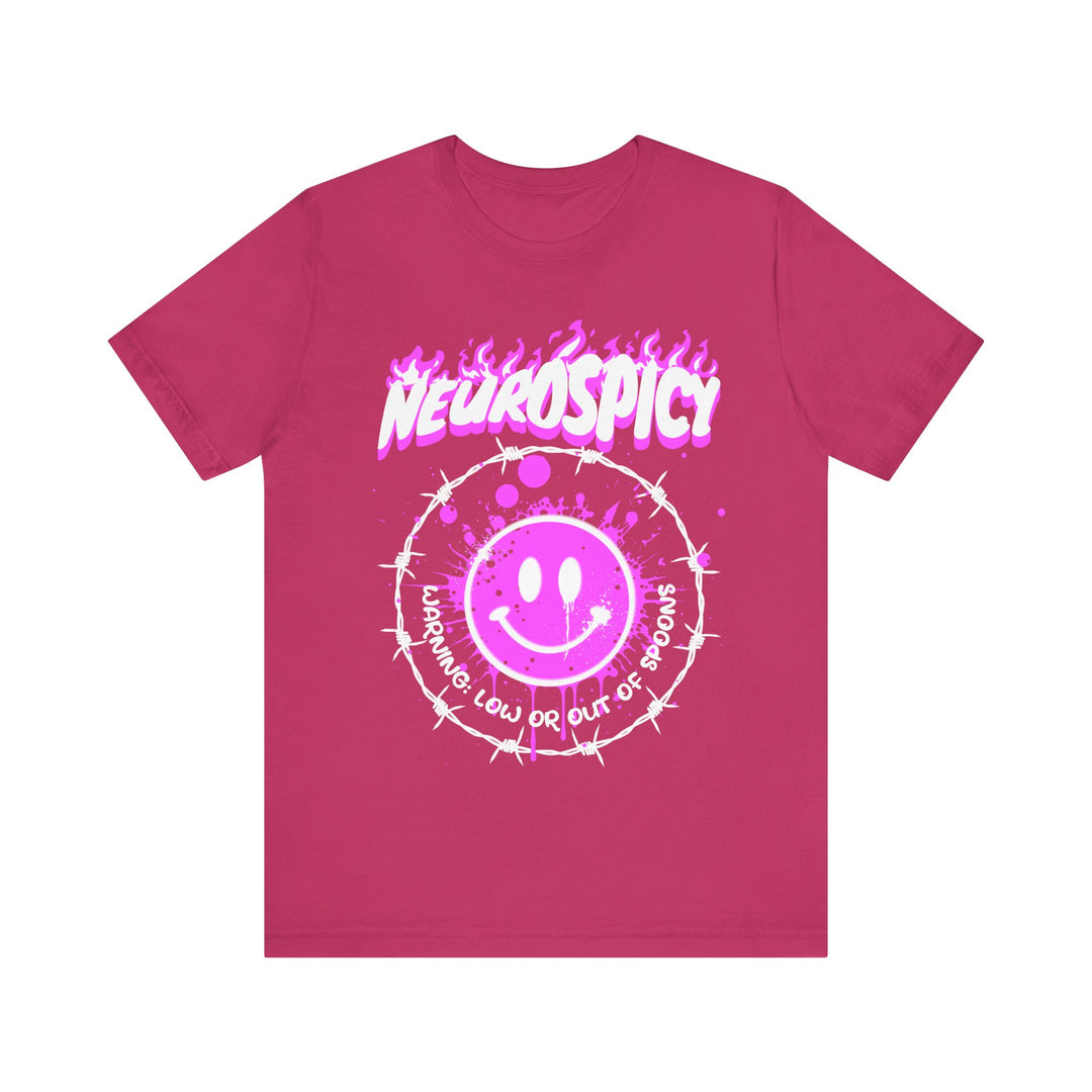 Adult NeuroSpicy Barbed Wire and Smiley Face Tee