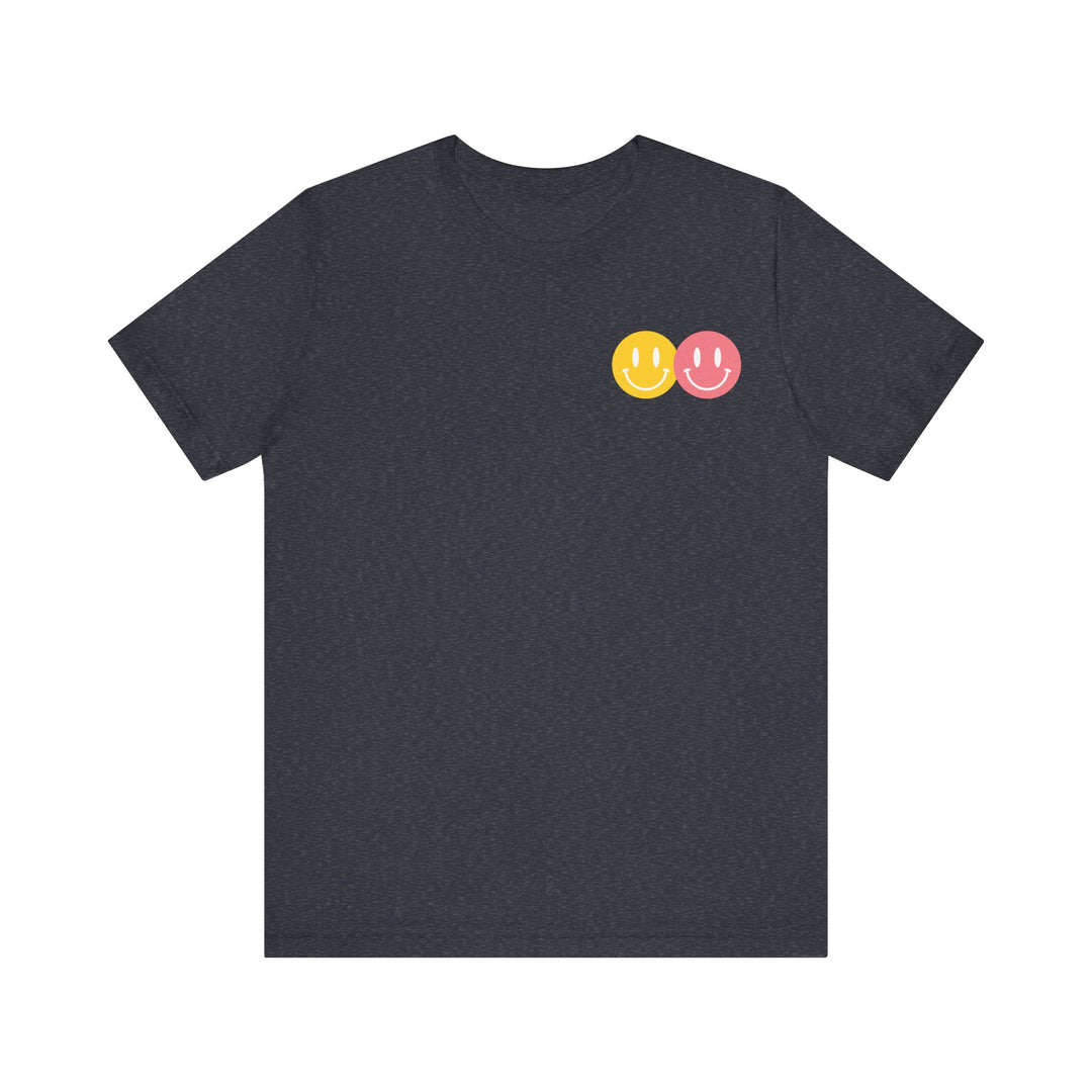 Adult Peace Love Equality Hope Inclusion Smileys Front and Back Tee