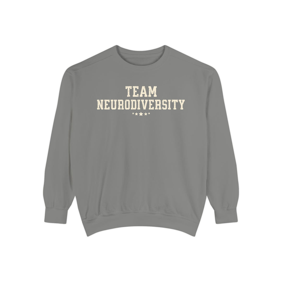 Adult Team Neurodiversity Distressed Comfort Colors Sweatshirt