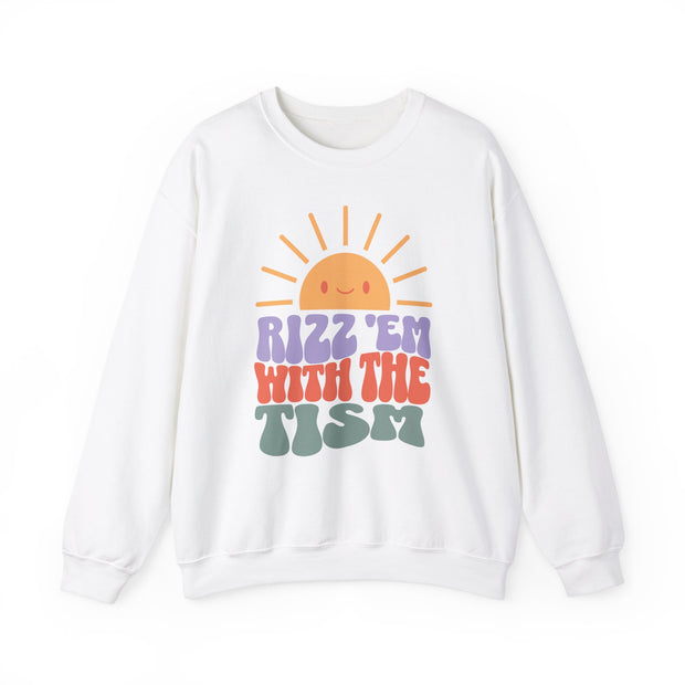 Adult Sunny Rizz 'Em With The Tism Sweatshirt