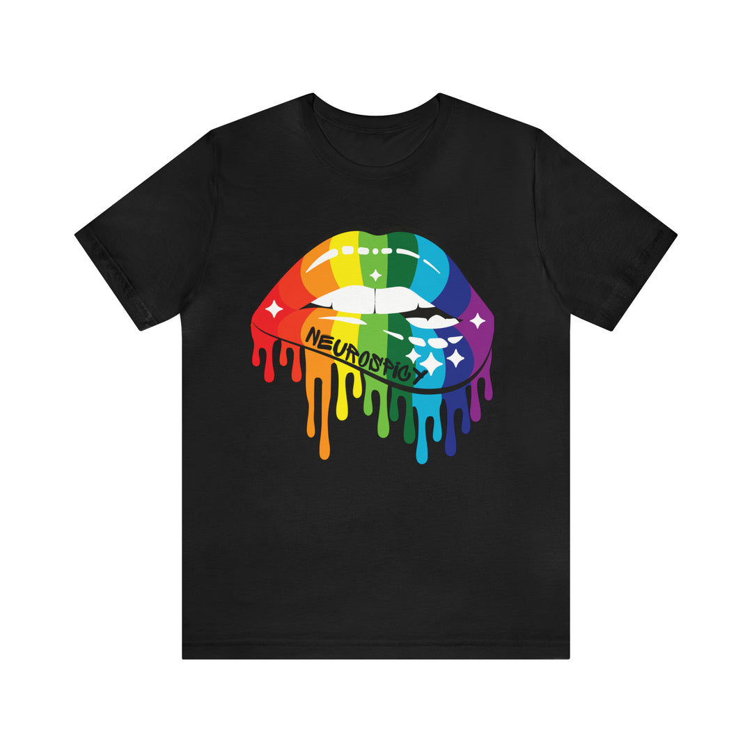 Neurospicy Rainbow Lips Tee