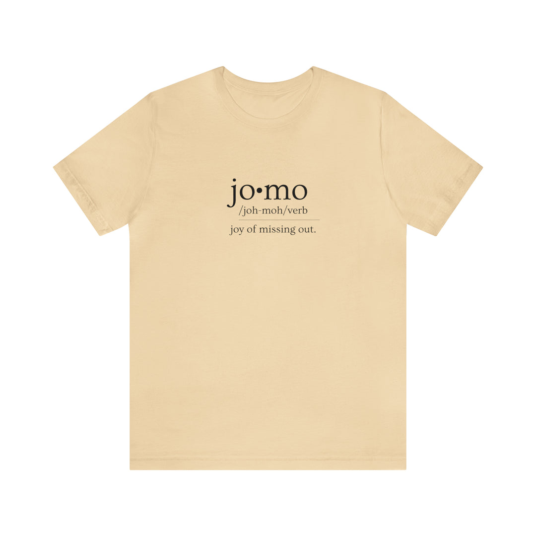 JOMO Tee Black Text