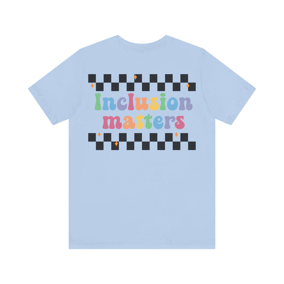 Adult Inclusion Matter Checkerboard Front and Back Tee