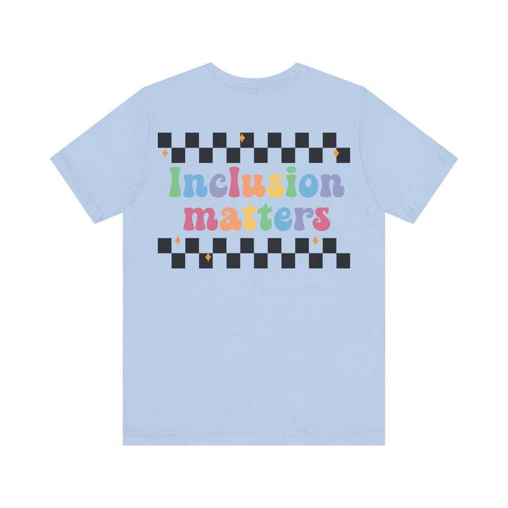 Adult Inclusion Matter Checkerboard Front and Back Tee