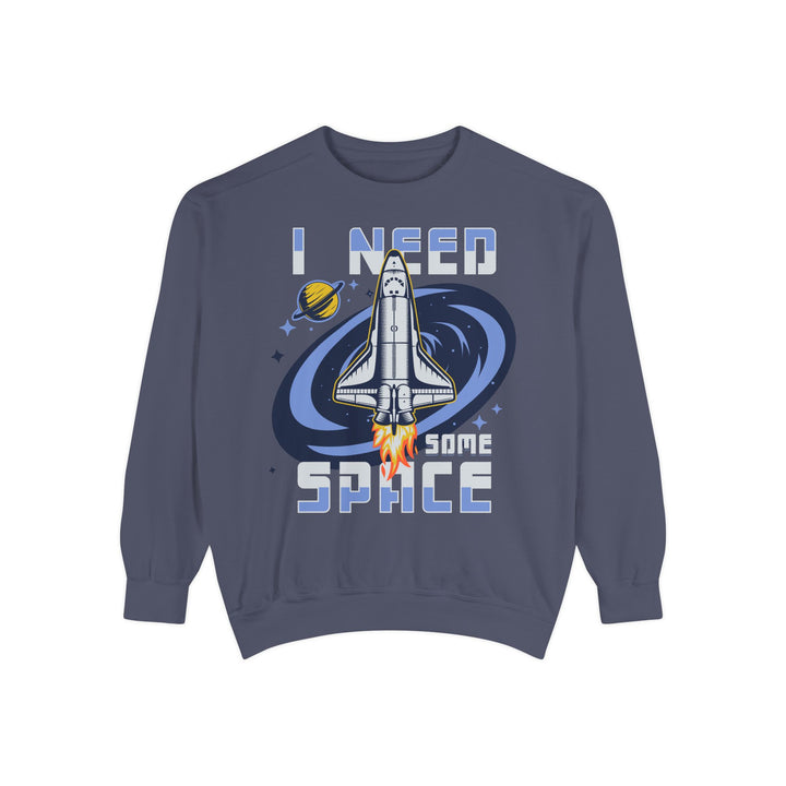 Adult I Need Some Space Rocket Comfort Colors Sweatshirt