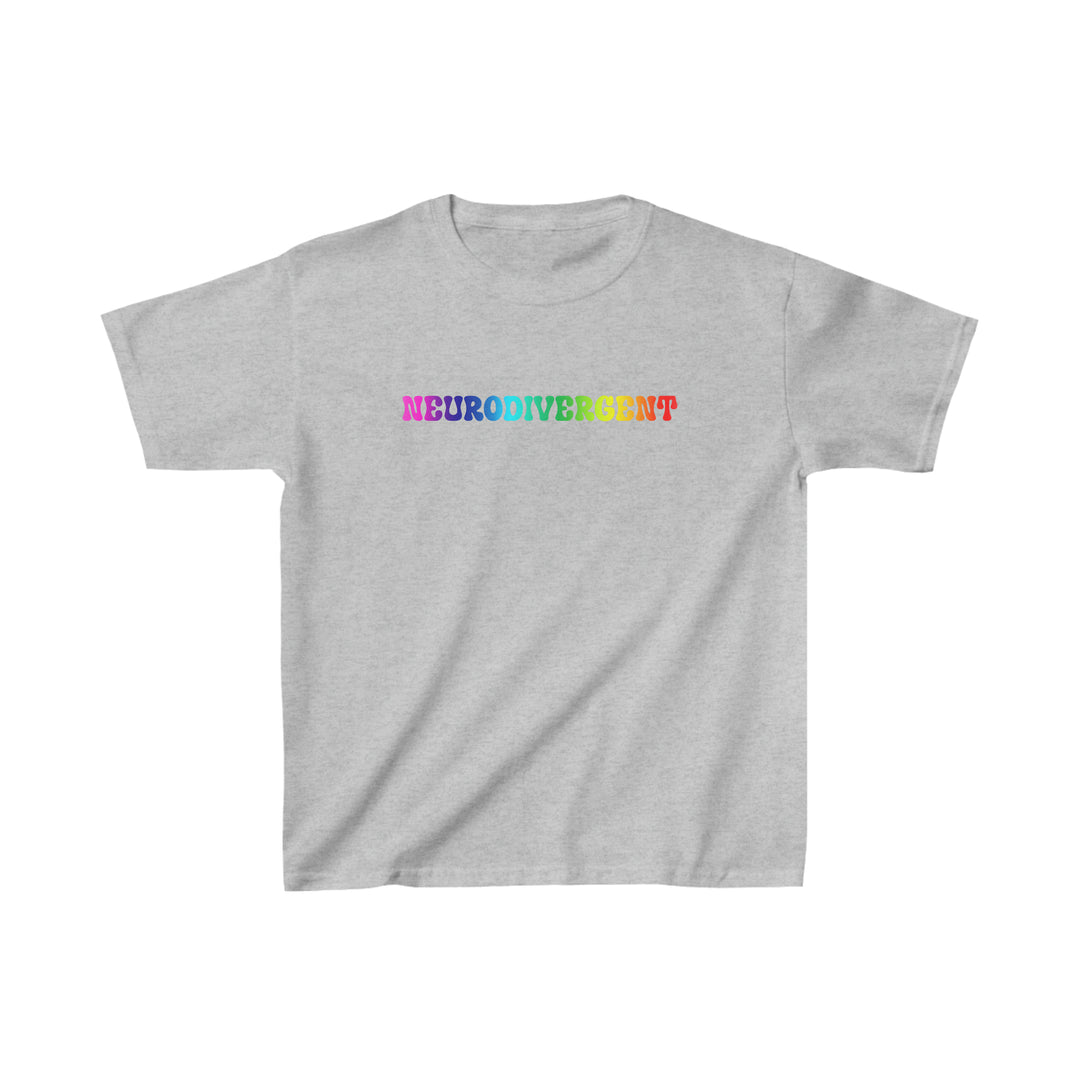 Kids Groovy Rainbow Neurodivergent Tee