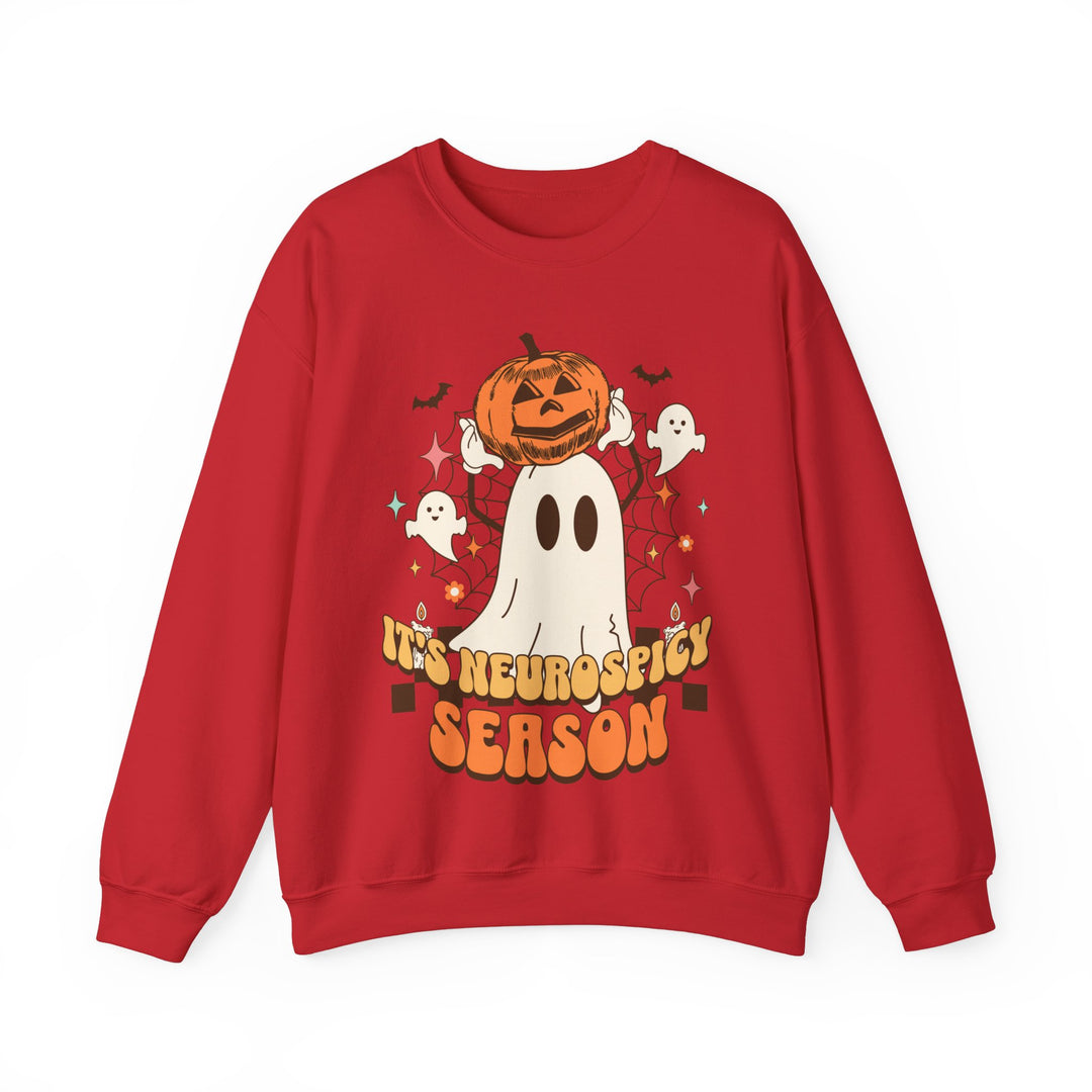 Adult Its Neurospicy Season Ghost and Pumpkin Sweatshirt