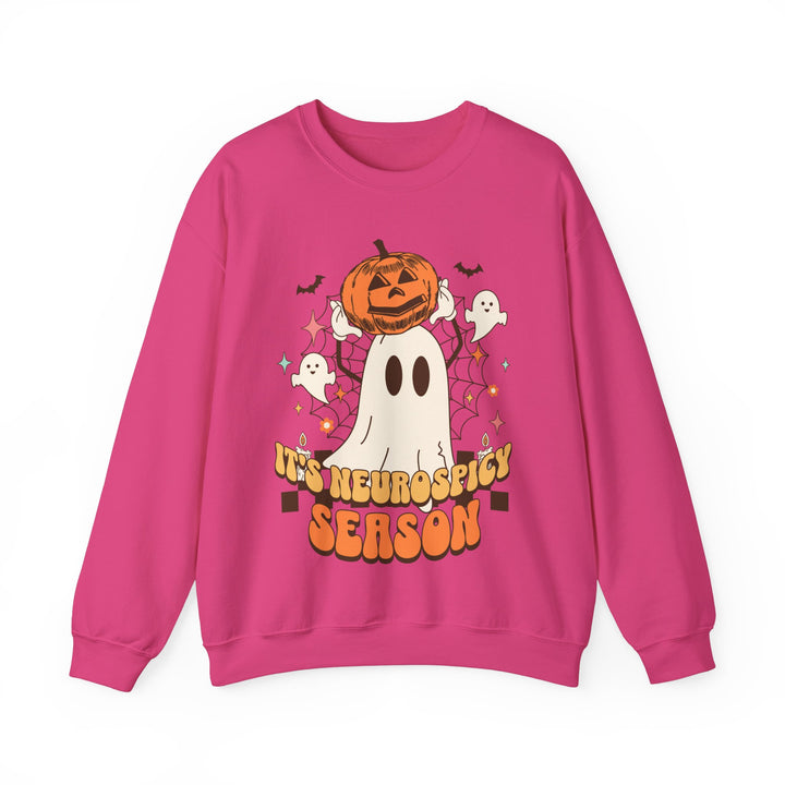 Adult Its Neurospicy Season Ghost and Pumpkin Sweatshirt