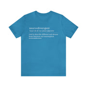 Neurodivergent Definition White Text Tee