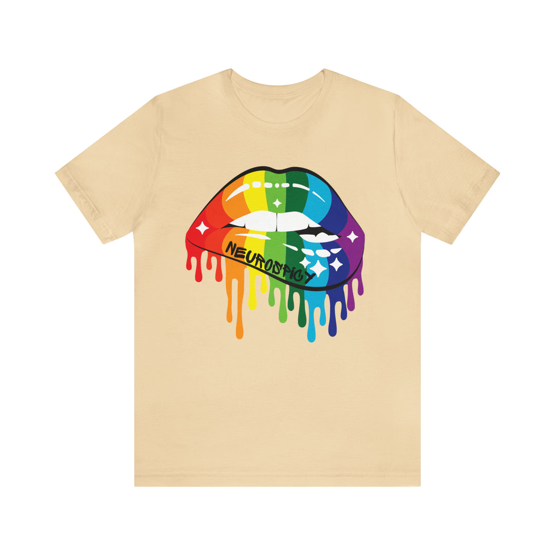 Neurospicy Rainbow Lips Tee