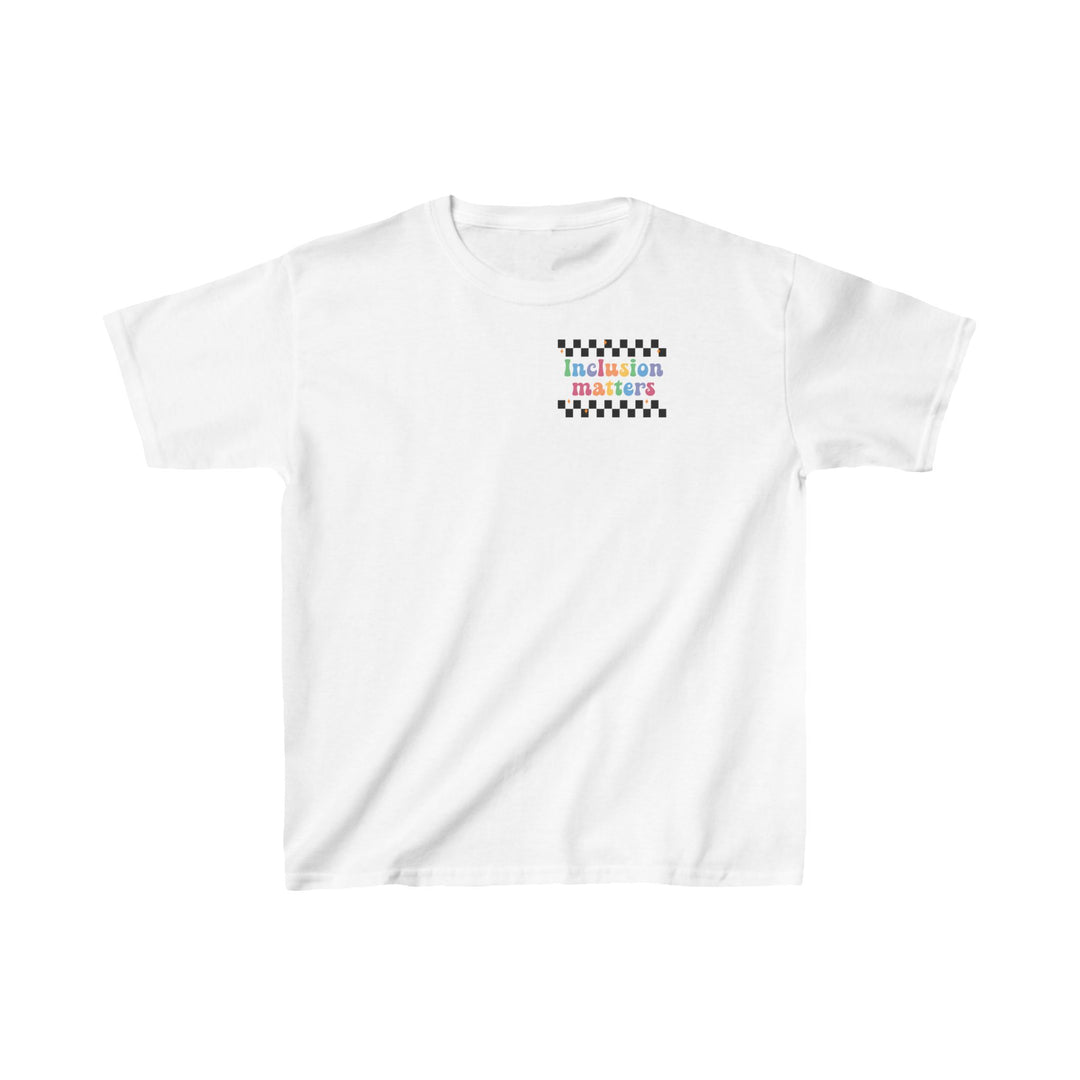 Kids Inclusion Matter Checkerboard Front and Back Tee