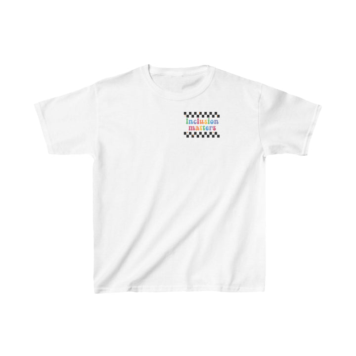 Kids Inclusion Matter Checkerboard Front and Back Tee