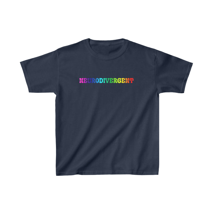 Kids Groovy Rainbow Neurodivergent Tee