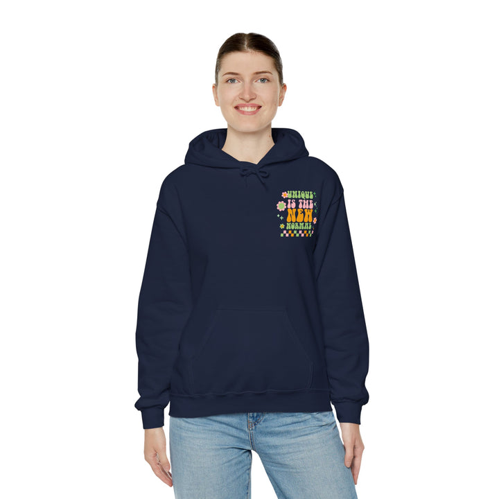 Adult Unique is the New Normal Front and Back Hoodie