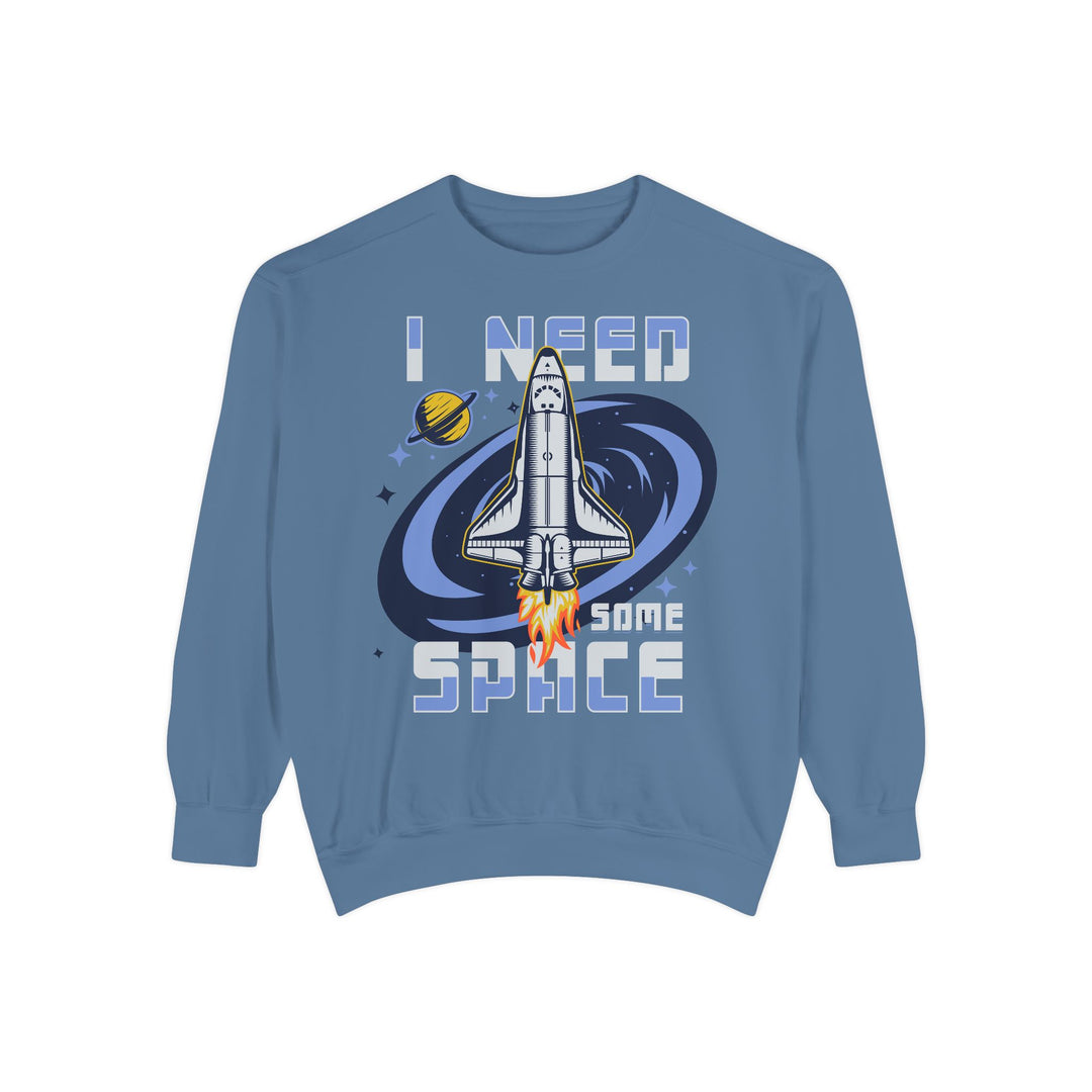 Adult I Need Some Space Rocket Comfort Colors Sweatshirt