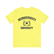 Neurodiversity University Beautiful Mind Navy Blue Text Tee