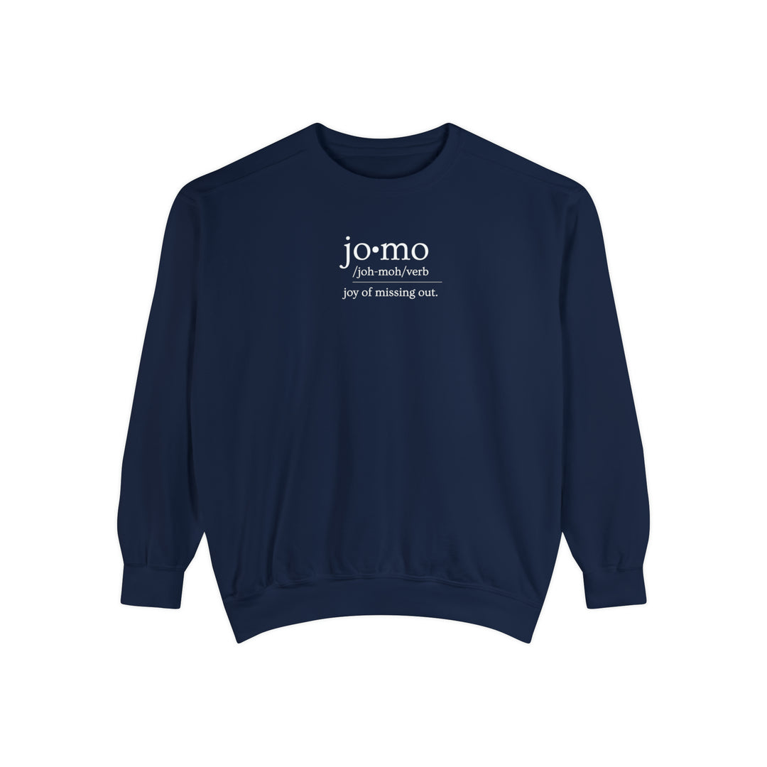 Comfort Colors JOMO Sweatshirt White Text